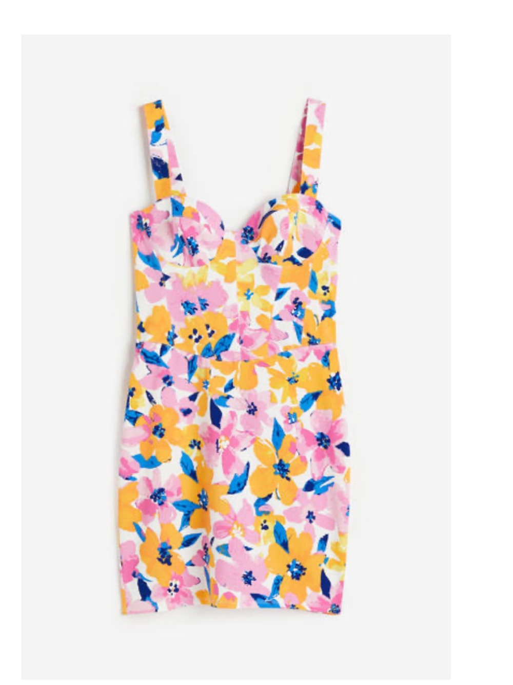 H&M Floral Corset Style Summer Mini Sundress